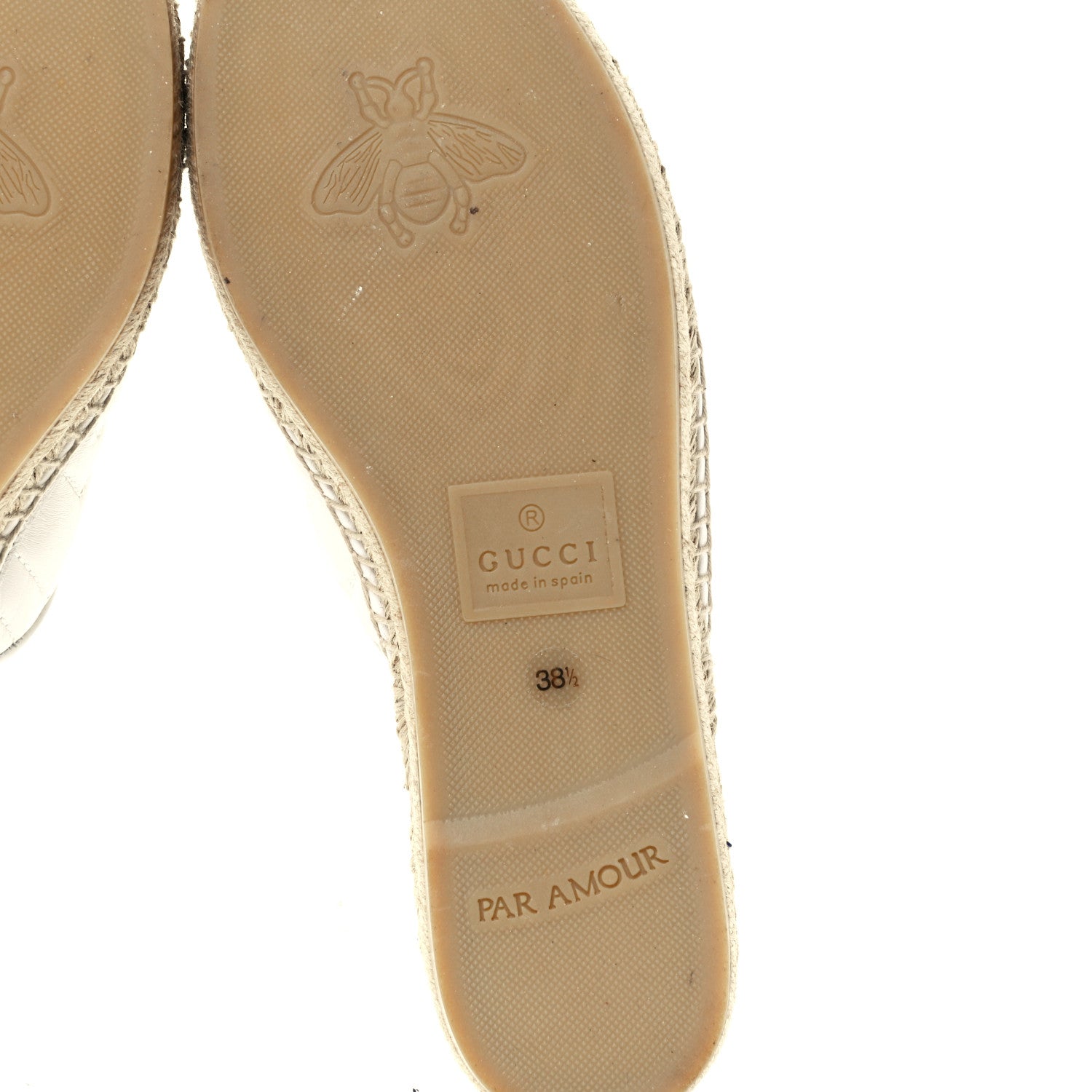 Gucci Nappa Matelasse GG Marmont Espadrille Slippers 38.5 Great White 8 of 13