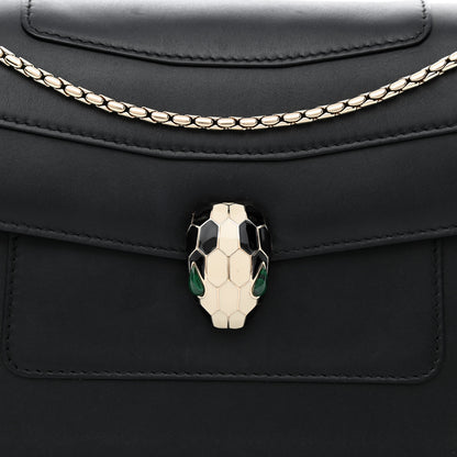 Bulgari Calfskin Serpenti Forever Shoulder Bag Black 8 of 11