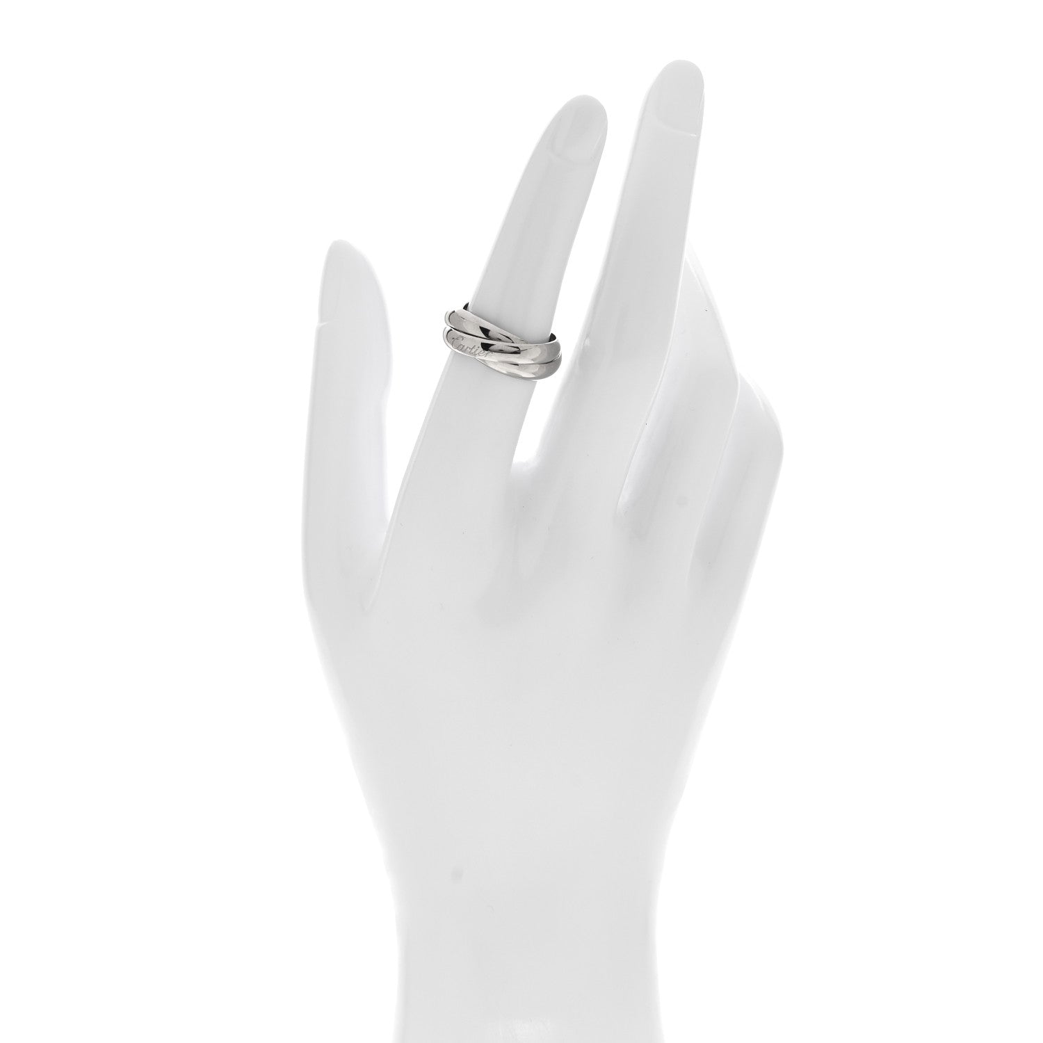 Cartier 18K White Gold Classic Trinity Ring 52 6 2 of 4
