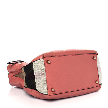 Burberry Grainy Calfskin House Check Small Maidstone Pink 5 of 10