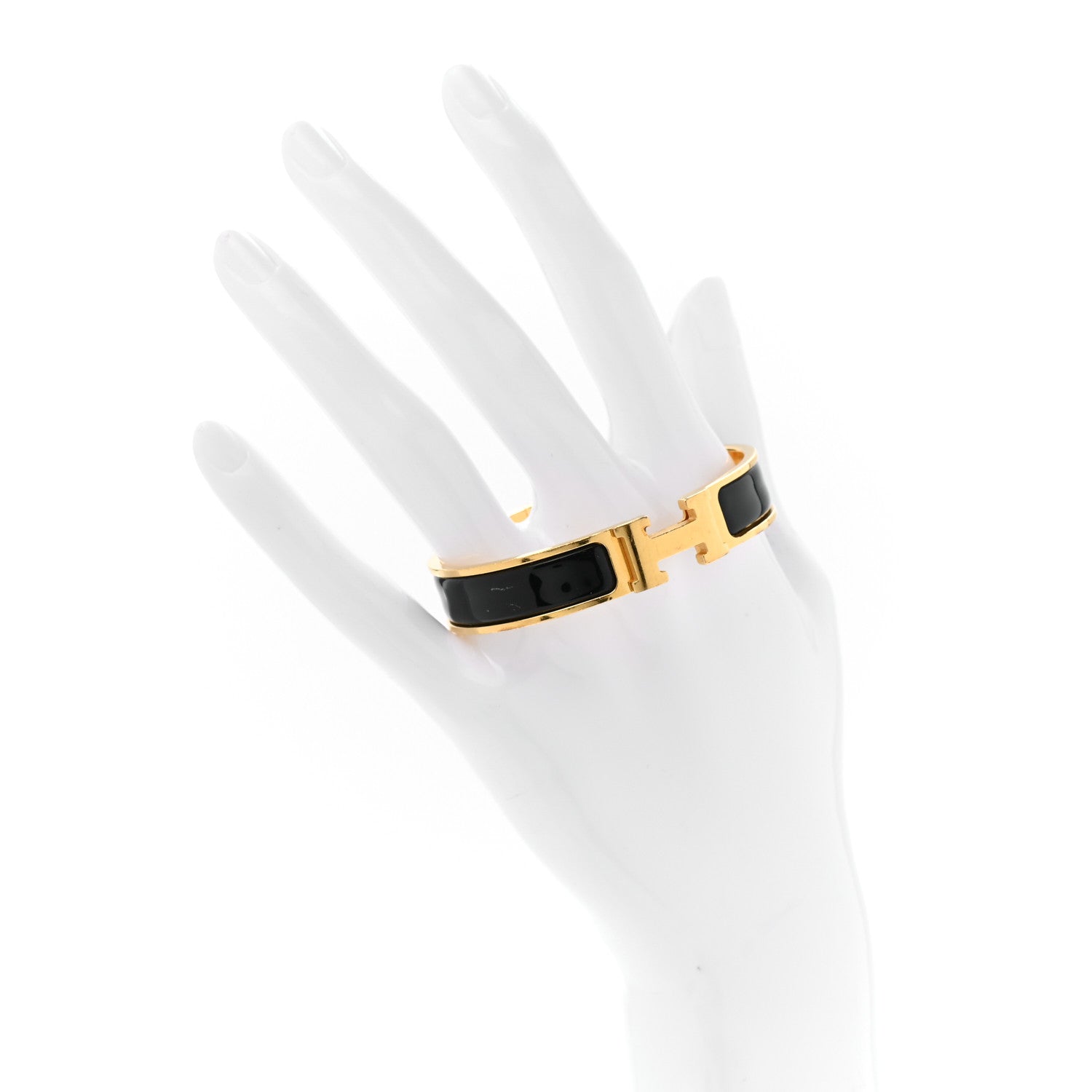 Hermes Enamel Narrow Clic Clac H Bracelet PM Black 2 of 6