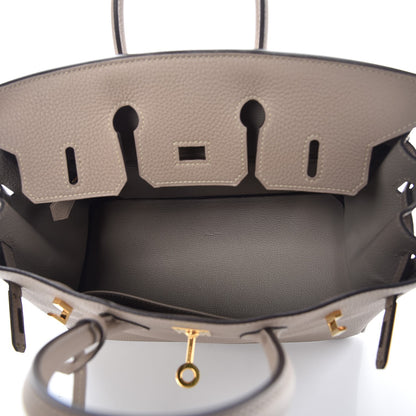 Hermes Togo Birkin 25 Gris Tourterelle 7 of 36