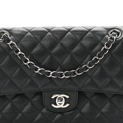 Chanel Caviar Quilted Medium Double Flap Black 8 of 11