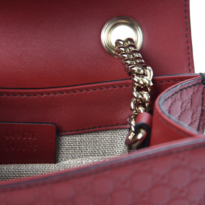 Gucci Soft Microguccissima Mini Emily Chain Shoulder Bag Rosso 7 of 8