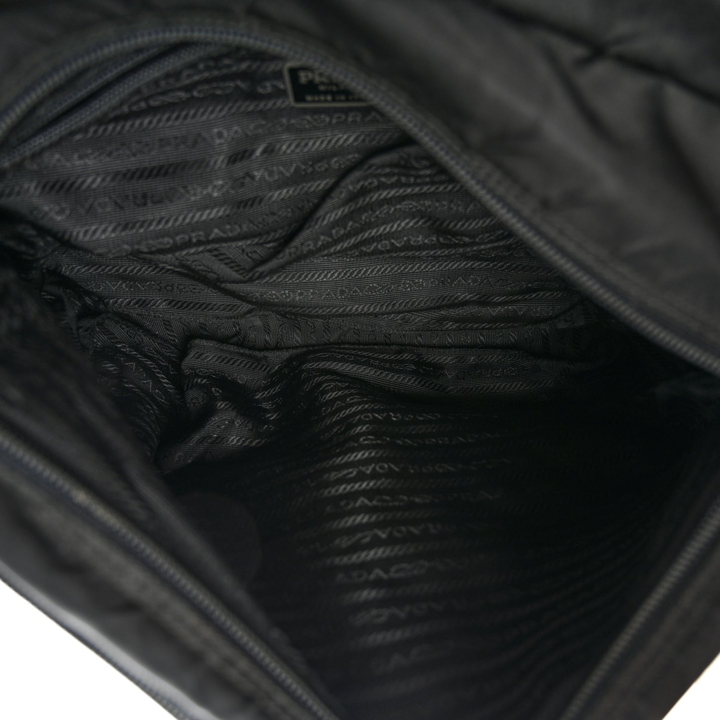 Nylon Vela Sport Messenger Bag Black