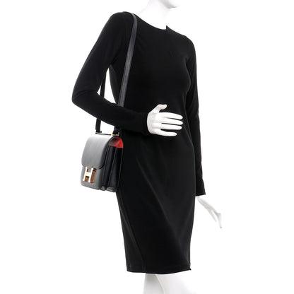 Hermes Swift Horseshoe Constance 24 Black Rose Jaipur 24 of 44