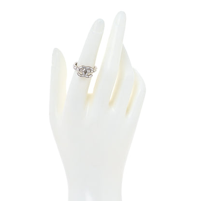 Chanel Crystal Baguette CC Ring 6 Silver 2 of 6