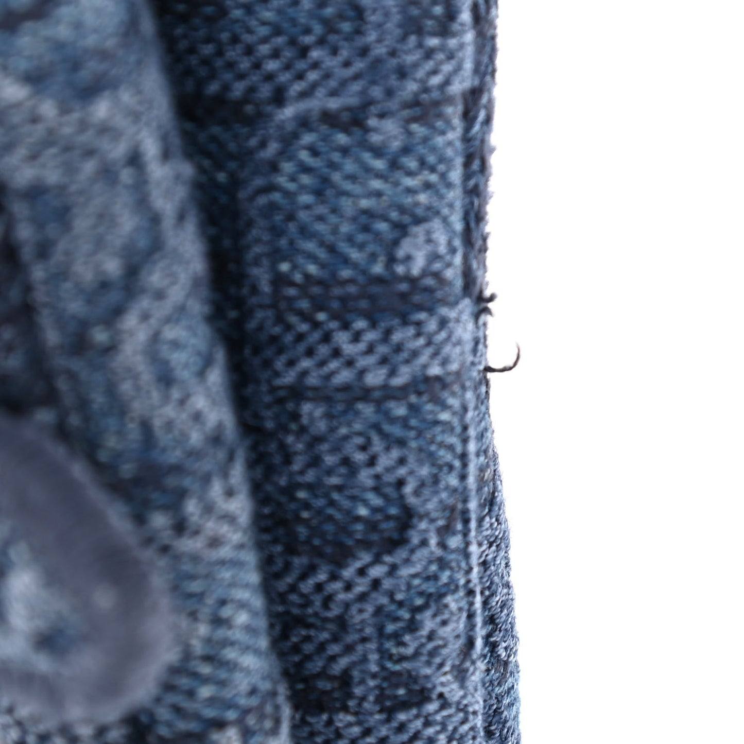 Oblique Embroidered Saddle Bag Denim Blue