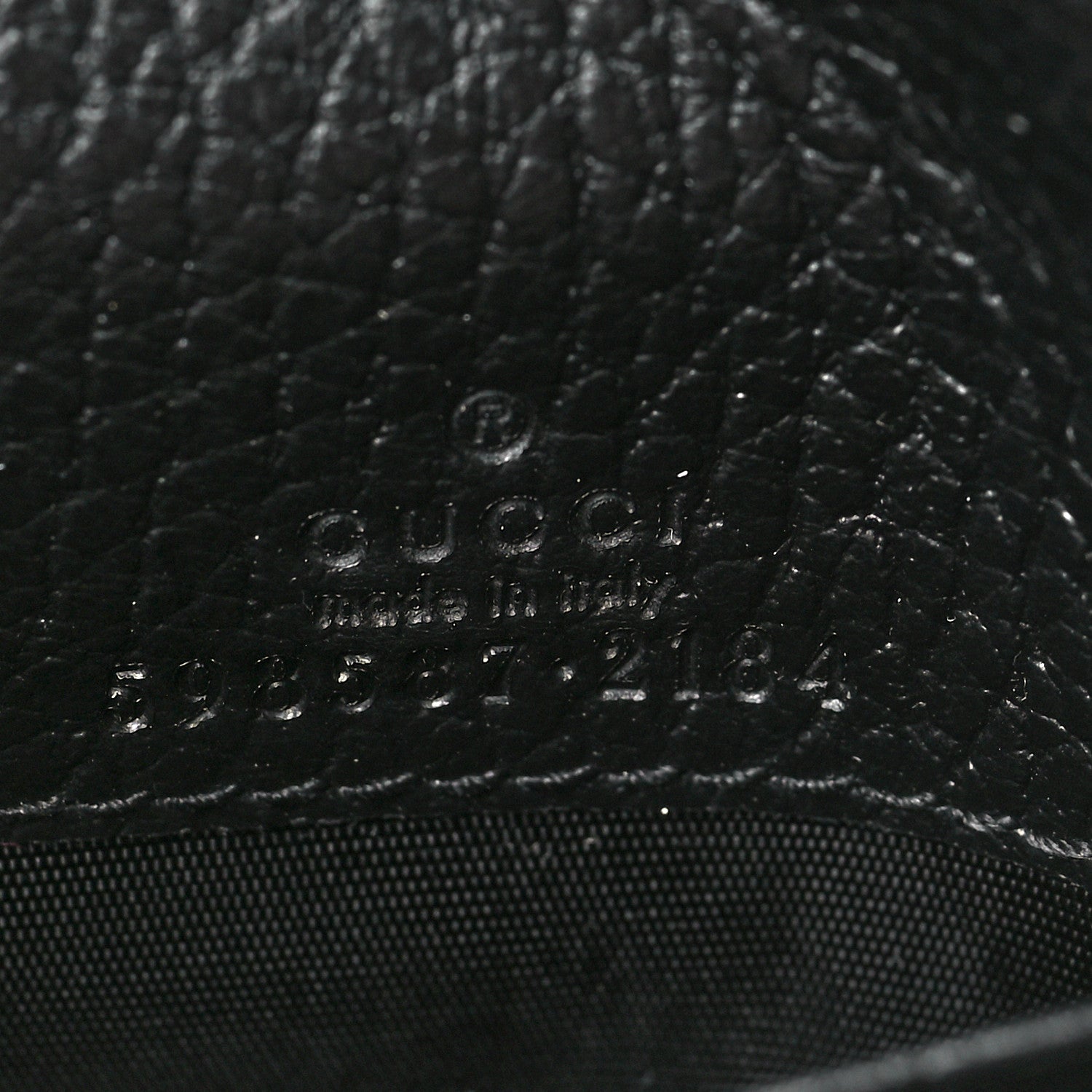 Gucci Dollar Calfskin GG Supreme Monogram Medium GG Marmont Wallet Black Beige Ebony 6 of 7
