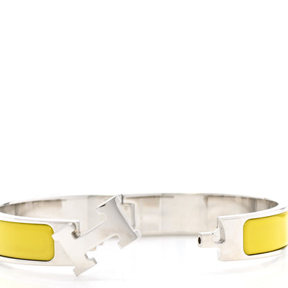 Hermes Enamel Narrow Clic Clac H Bracelet GM Chartreuse 5 of 6