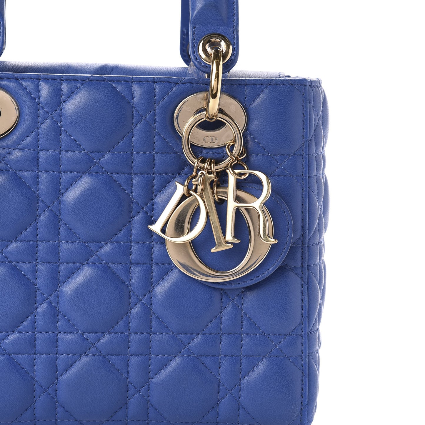 Lambskin Cannage Small My ABCDior Lady Dior Blue