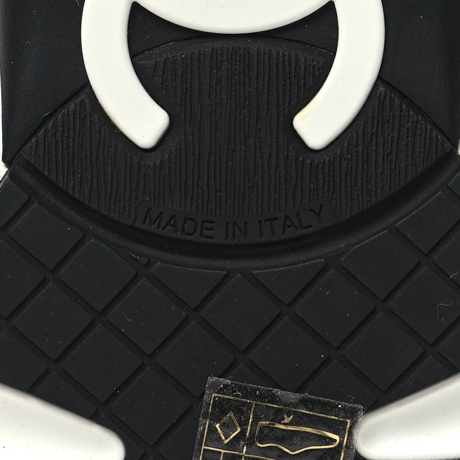 Chanel Mesh Suede Calfskin Grained Calfskin Womens CC Sneakers 38 Black White 7 of 8