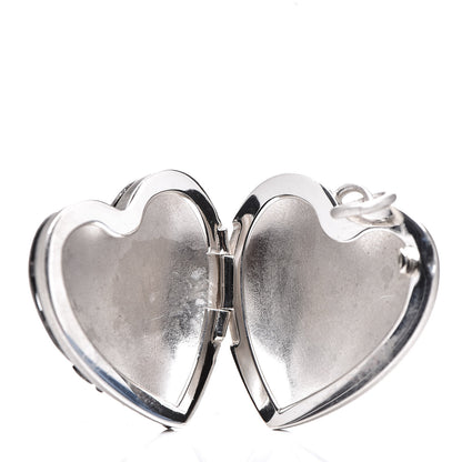 Tiffany Sterling Silver Ziegfeld Daisy Heart Locket Pendant 3 of 5