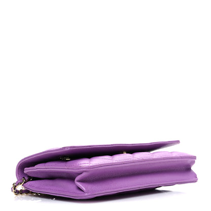 Chanel Caviar Quilted Wallet On Chain WOC Purple 4 of 12