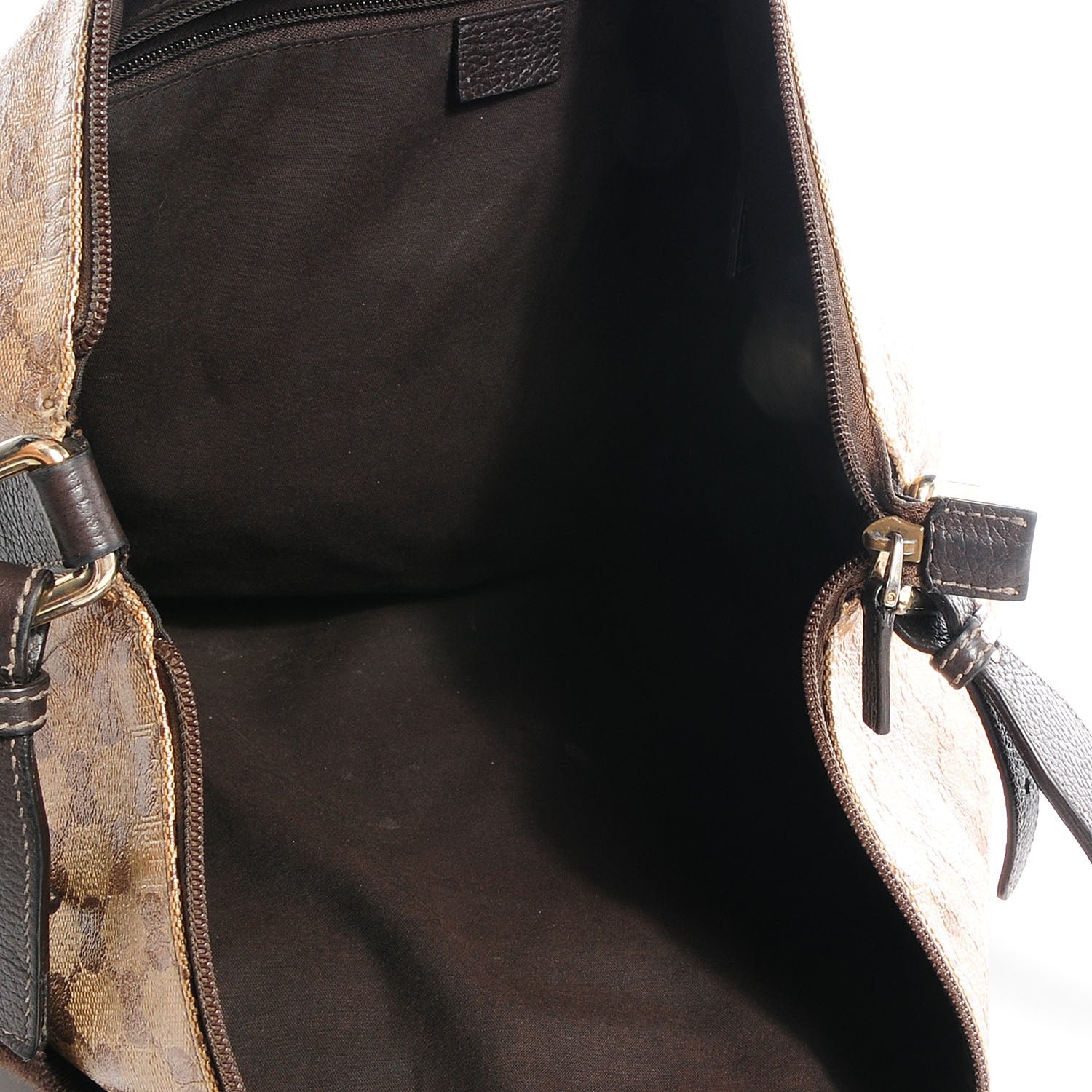 Gucci Crystal Monogram Messenger Bag Brown 5 of 7