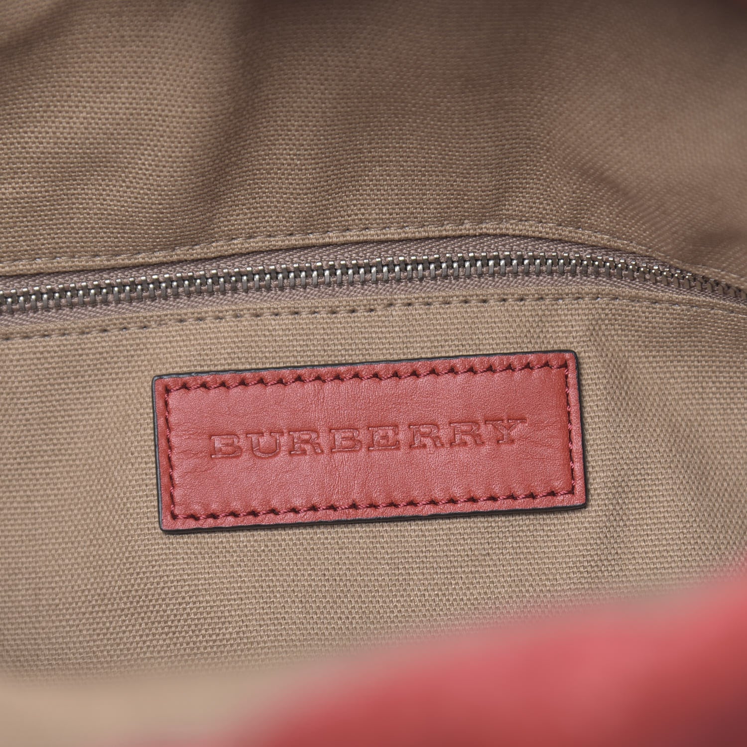 Burberry Grainy Calfskin Medium Ashby Hobo Cadmium Red 6 of 13