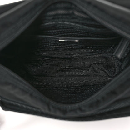 Prada Tessuto Nylon Saffiano Vela Messenger Bag Black 5 of 9