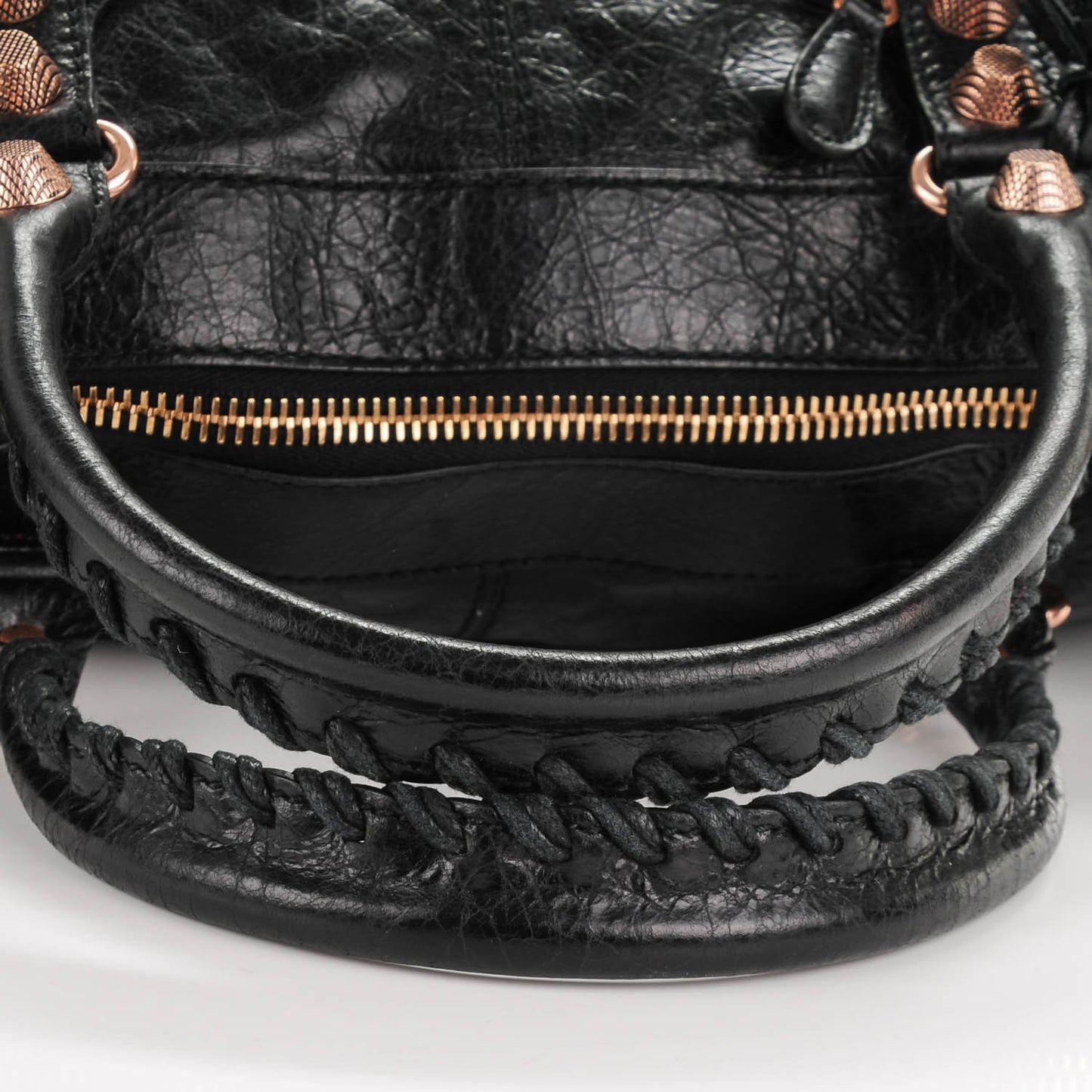 Agneau Giant 12 Rose Gold Hardware Work Black