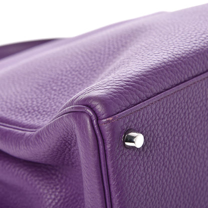 Hermes Taurillon Clemence Kelly Retourne 35 Ultraviolet 33 of 34