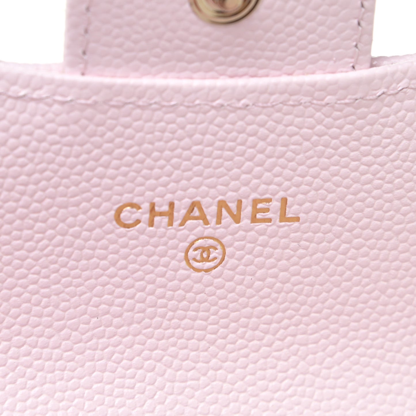 Caviar Quilted Flap Card Holder Wallet Light Pink