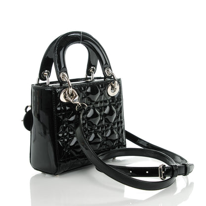 Christian Dior Patent Cannage Mini Lady Dior Black 3 of 7
