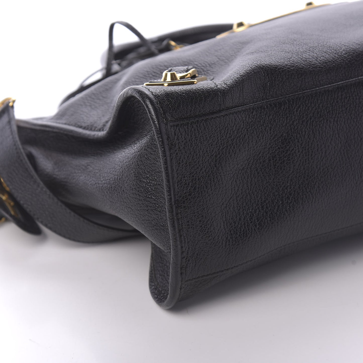 Chevre Gold Metallic Edge Hardware City Black