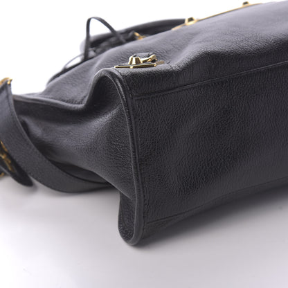 Balenciaga Chevre Gold Metallic Edge Hardware City Black 6 of 10