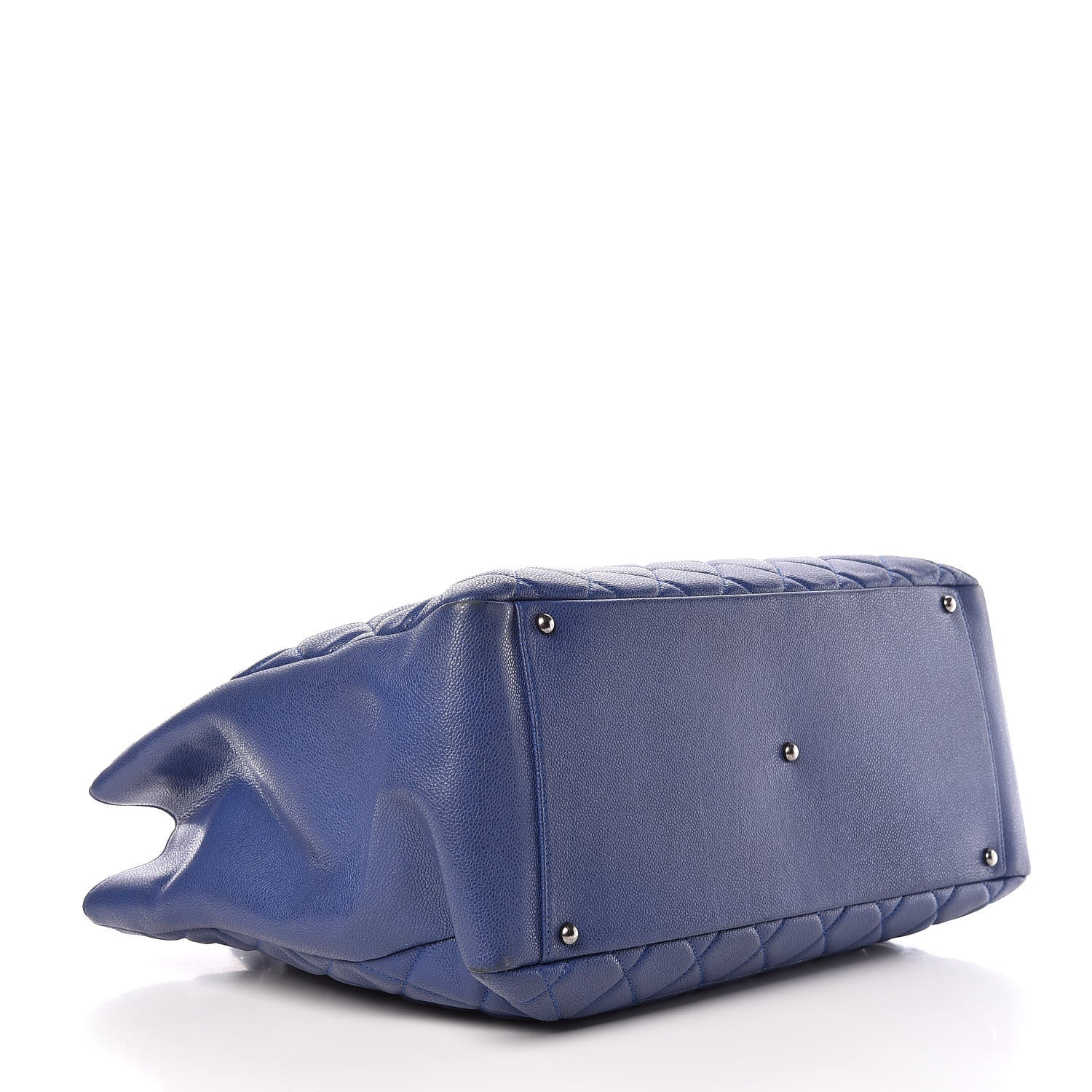 Chanel Caviar Quilted XXL Grand Shopping Tote GST Navy Blue 4 of 20