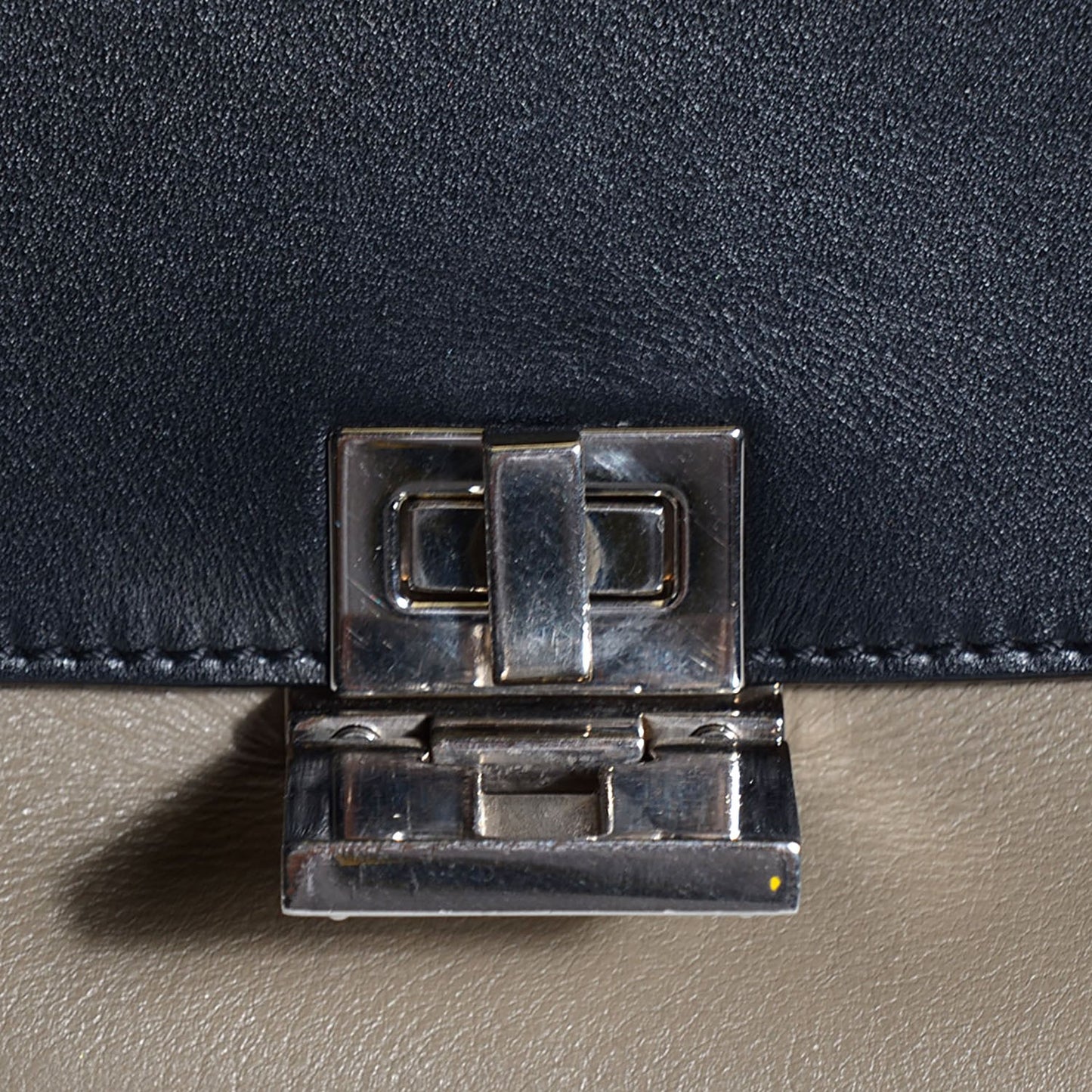 Smooth Calfskin Suede Medium Tri-Color Trapeze