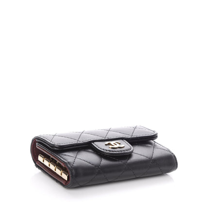 Chanel Lambskin Quilted 4 Key Holder Black 4 of 9
