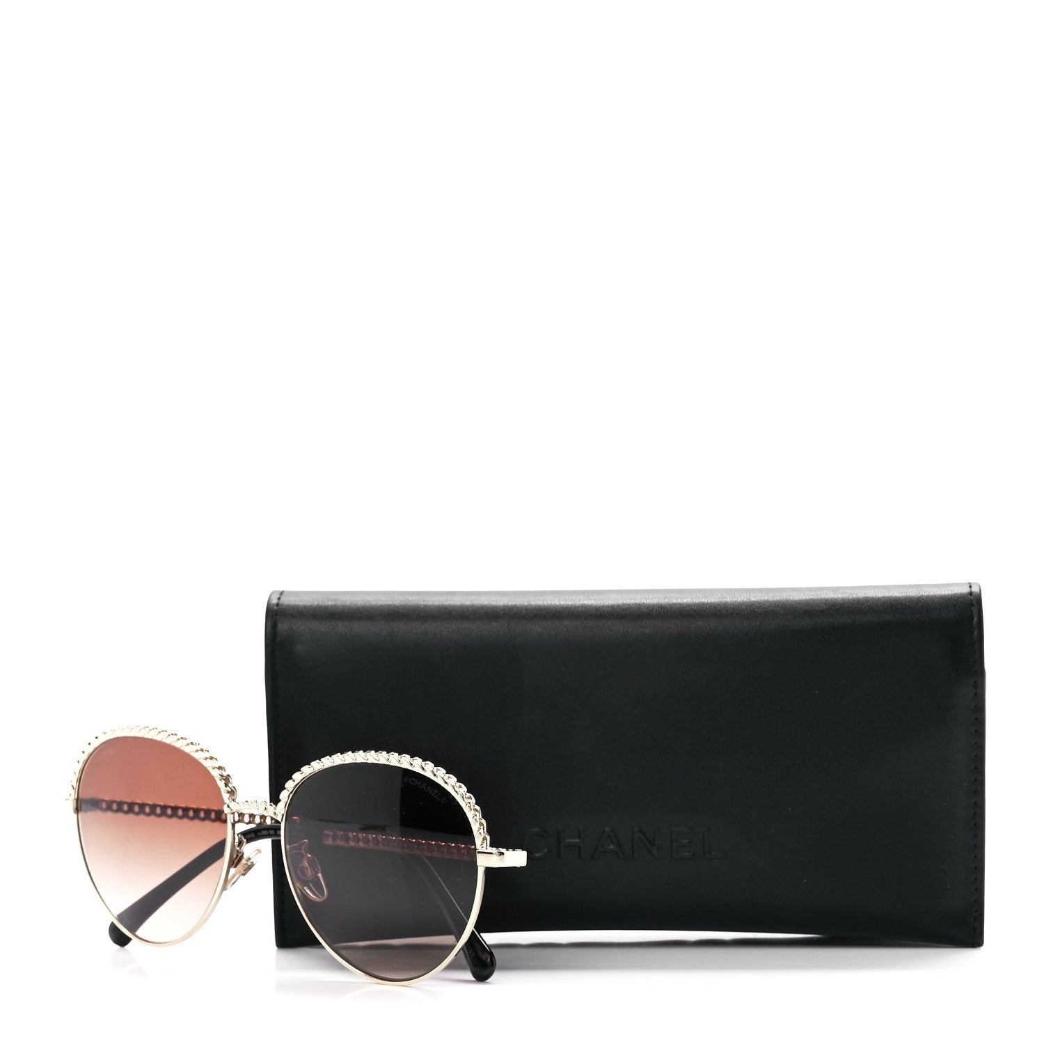 Chanel Chain Pantos Sunglasses 4242 Gold Brown 8 of 9