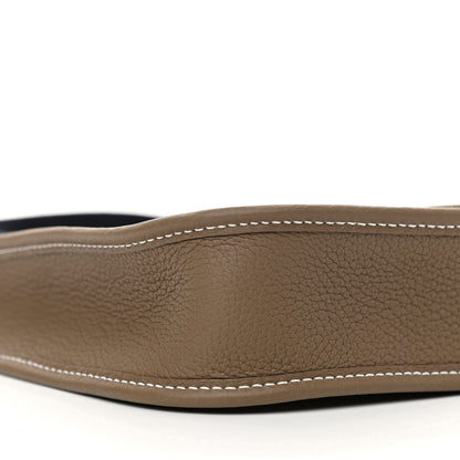 Hermes Taurillon Clemence Amazone Evelyne TPM Etoupe Bleu Indigo 9 of 11