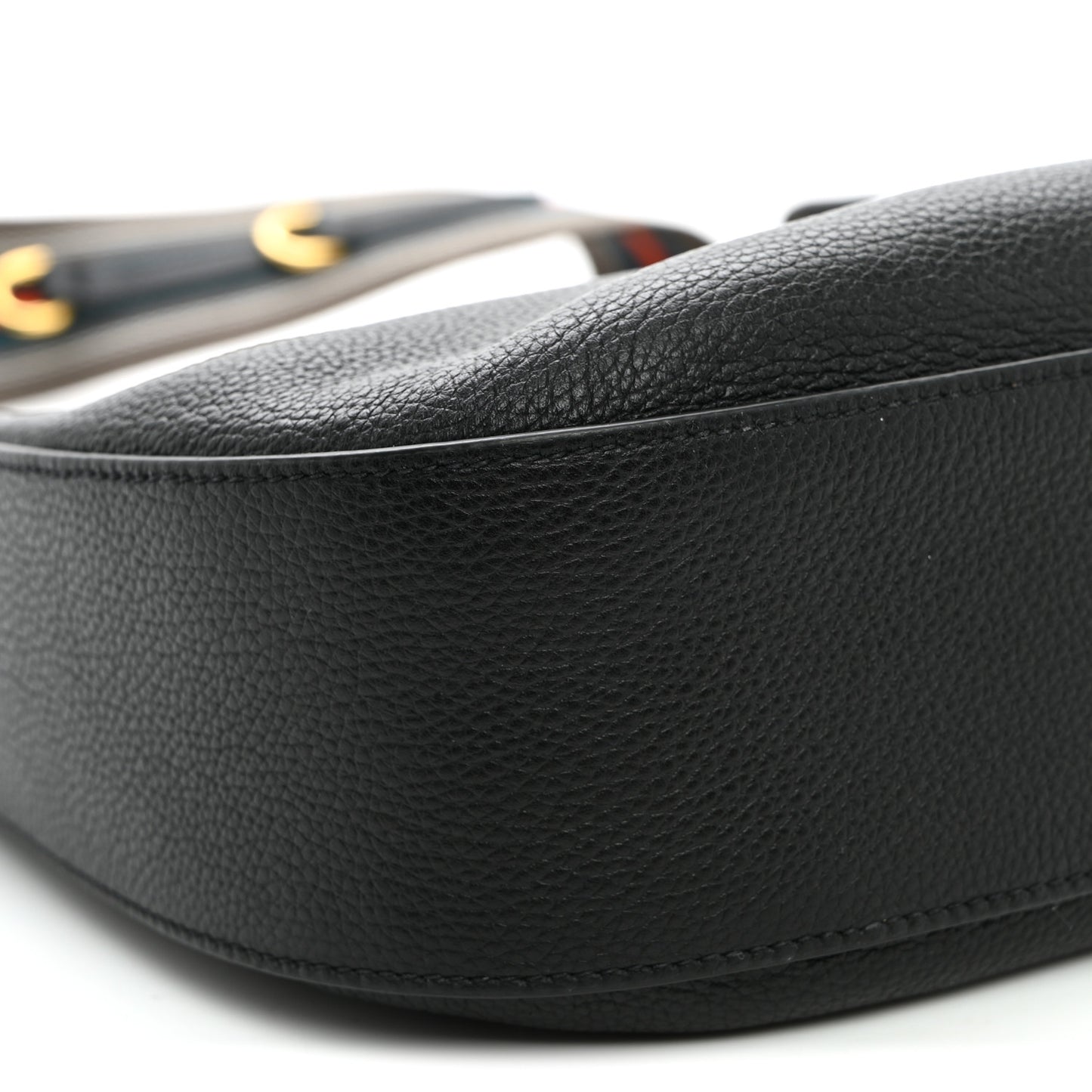 Vitello Phenix Small Zippered Messenger Hobo Black