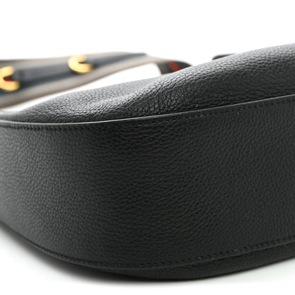 Prada Vitello Phenix Small Zippered Messenger Hobo Black 9 of 10
