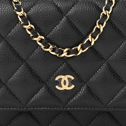Chanel Caviar Quilted Wallet On Chain WOC Black 9 of 11