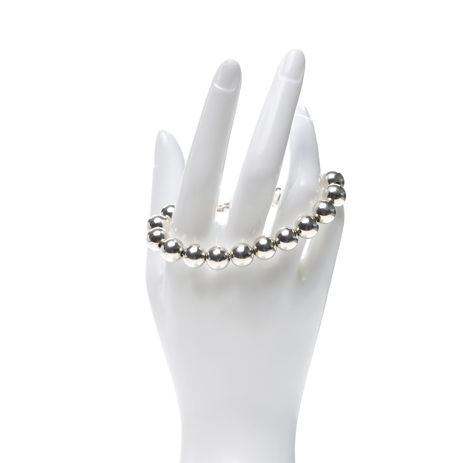 Tiffany Sterling Silver 10mm HardWear Ball Bracelet 2 of 4
