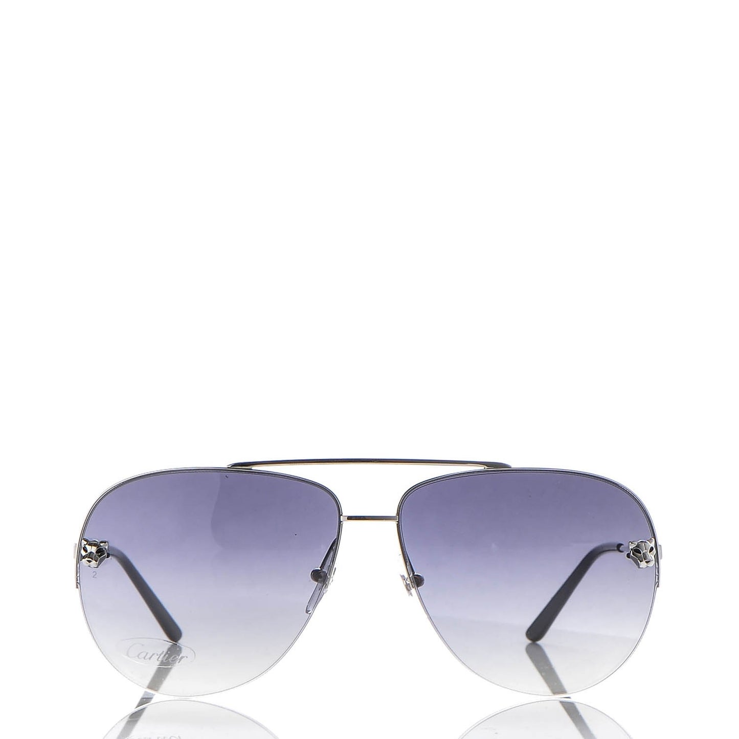 Panthere De Aviator Sunglasses Silver