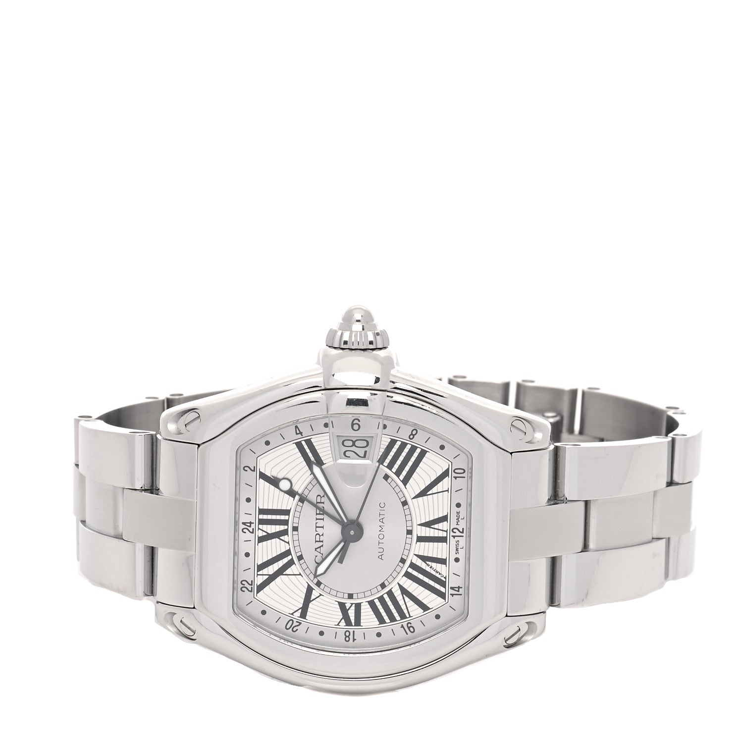 Cartier Stainless Steel 42mm Roadster GMT Automatic Watch 2 of 3