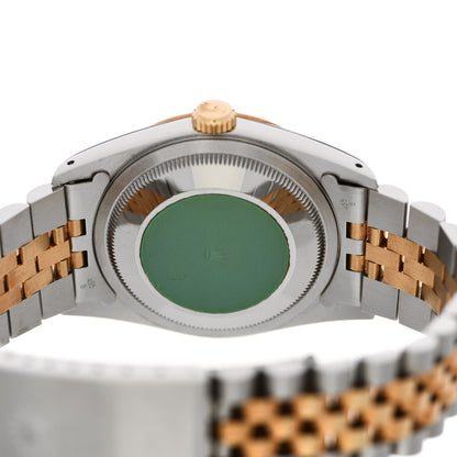 Rolex Stainless Steel 18K Yellow Gold 36mm Oyster Perpetual Datejust Watch Silver Roman 16233 4 of 6