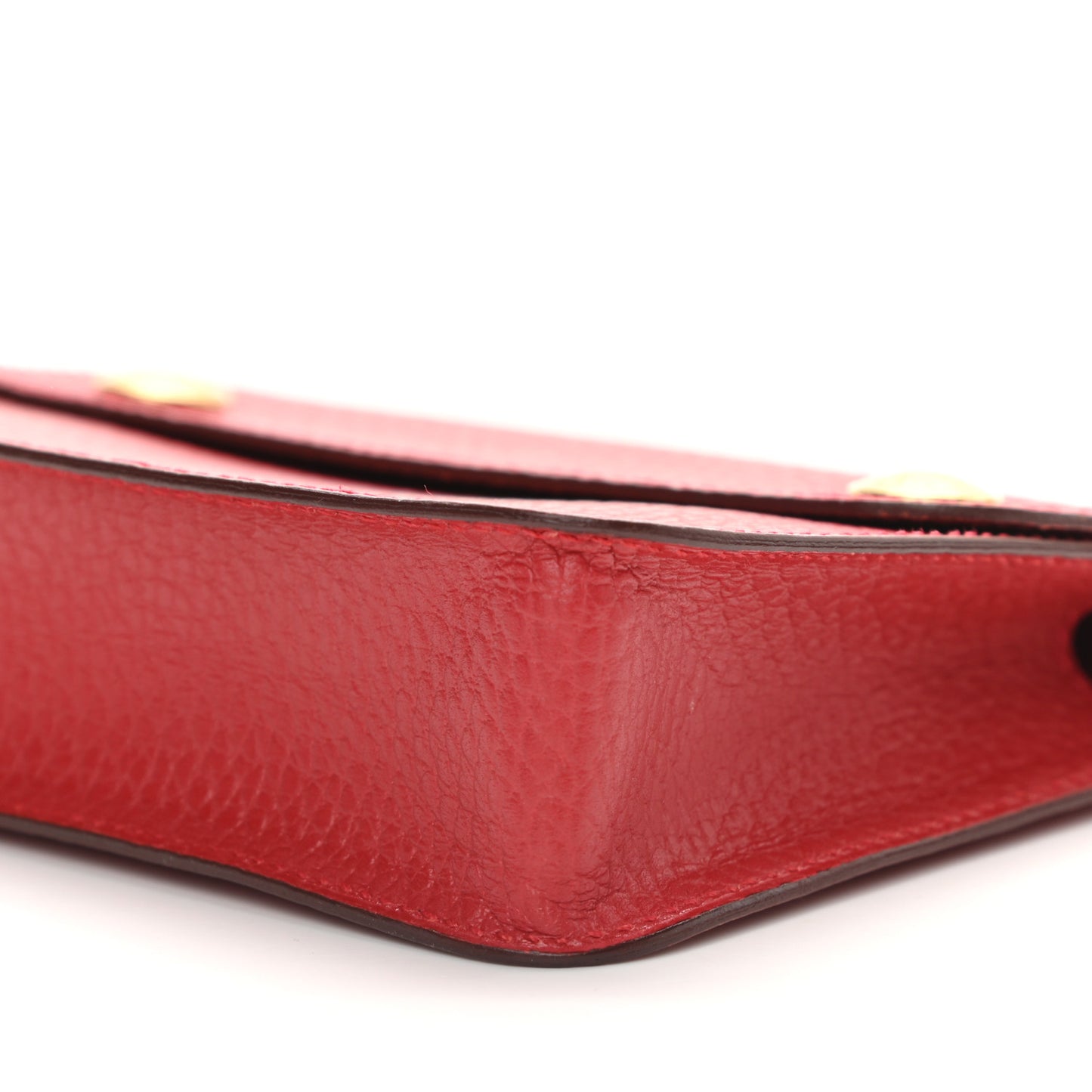 Taurillon Clemence Pochette Green Belt Bag Rouge Vif