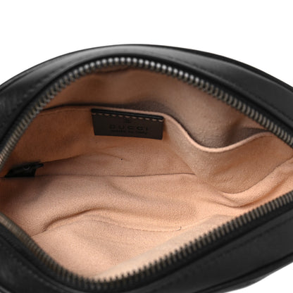 Gucci Calfskin Matelasse GG Marmont Belt Bag 85 34 Black 7 of 15