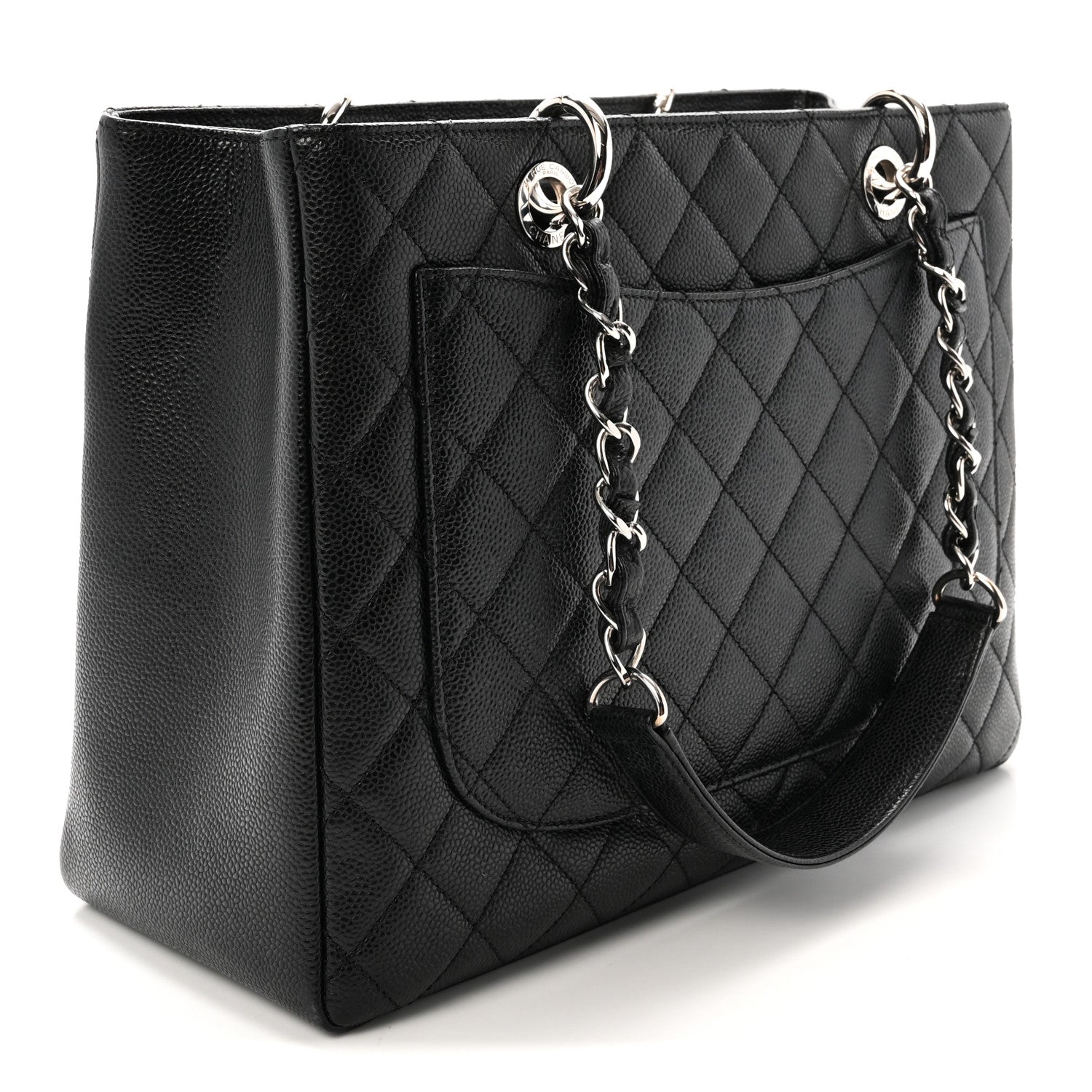 Chanel Caviar Quilted Grand Shopping Tote GST Black 3 of 10