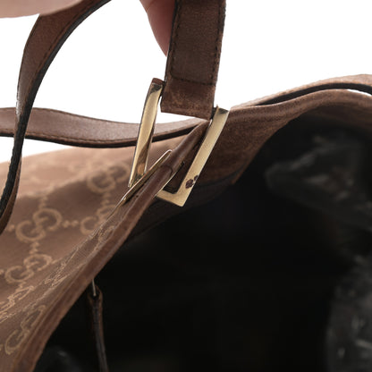 Gucci Monogram Small Bucket Tote Brown 18 of 21