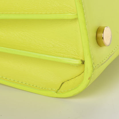 Saint Laurent Calfskin Nano Sac De Jour Neon Yellow 12 of 19