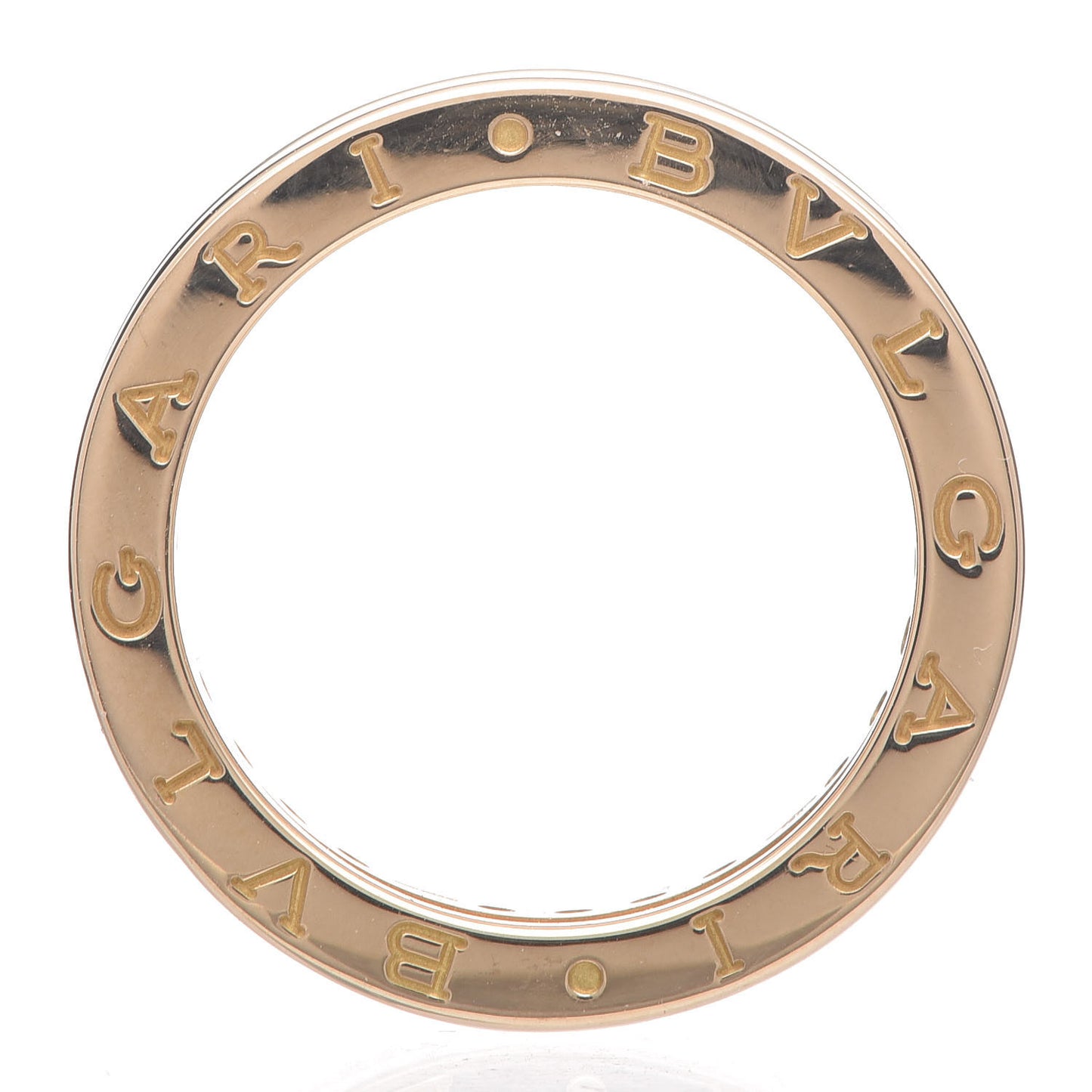 18K Yellow Gold Peridot B.Zero1 Band Ring 57 8
