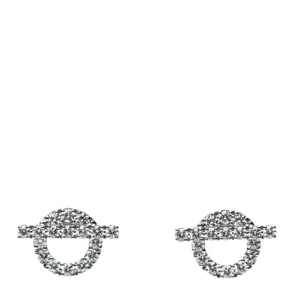 Hermes 18K White Gold Diamond Finesse Earrings 1 of 5