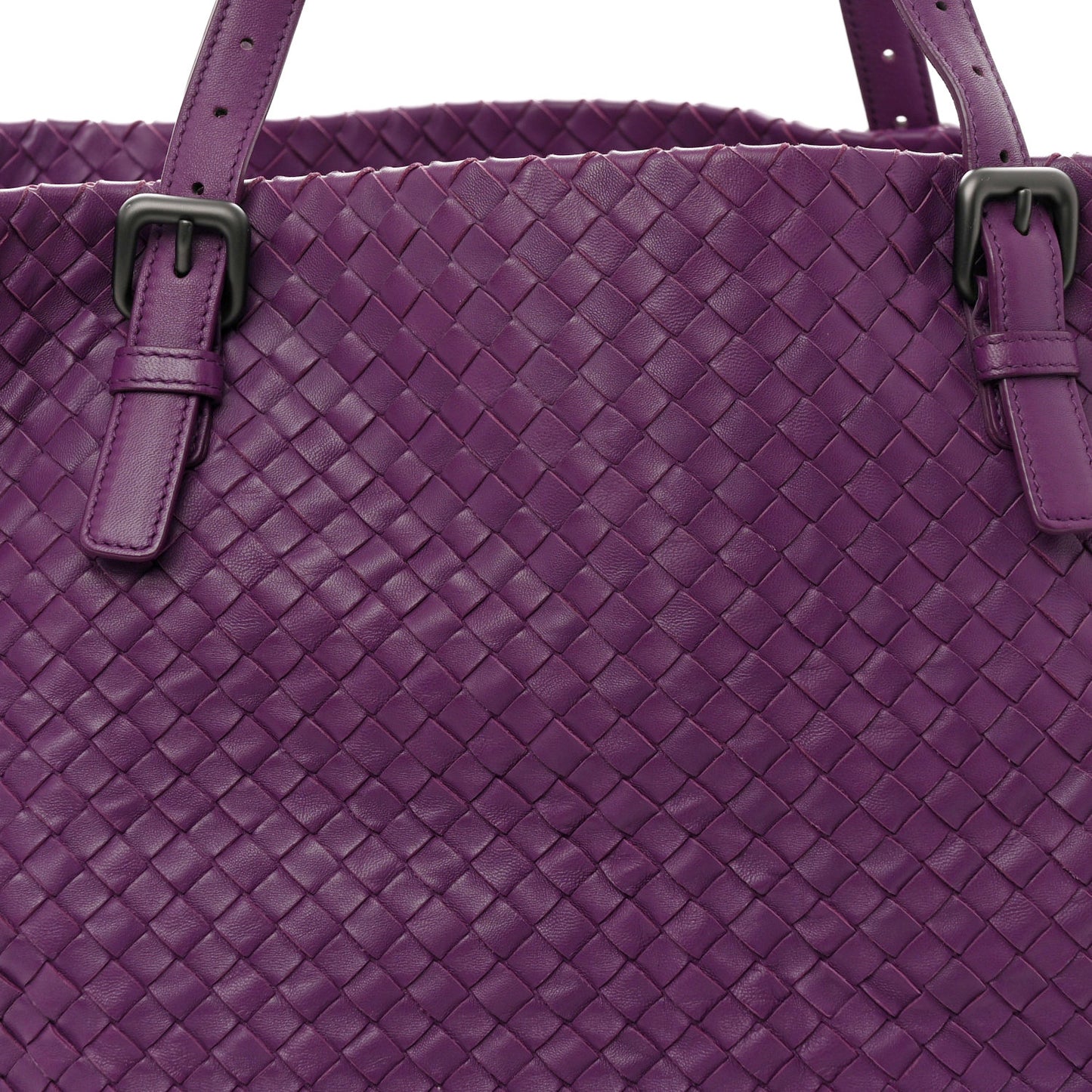 Nappa Intrecciato Large Cesta Tote Eggplant Eggplant