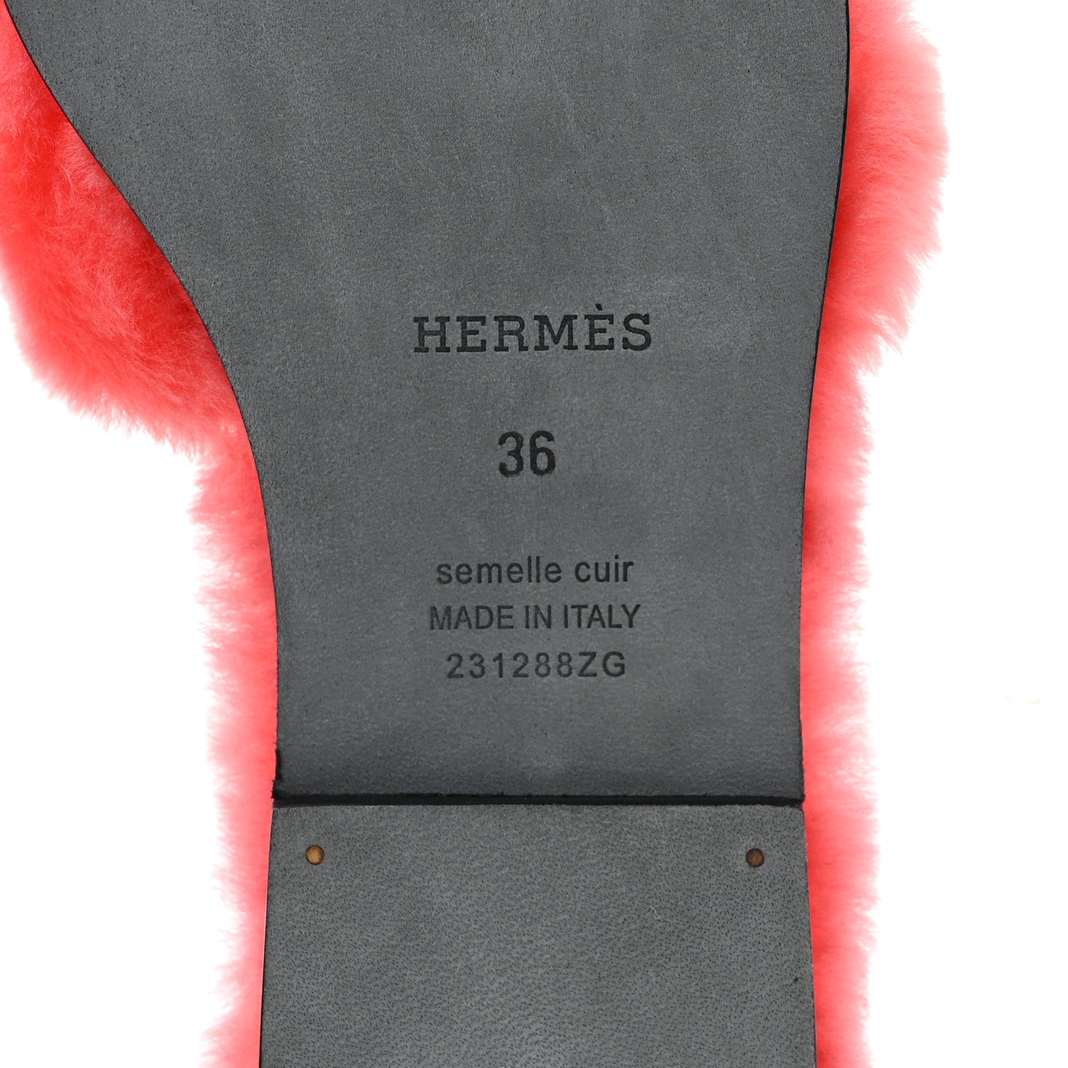 Hermes Woolskin Oran Sandals 36 Rose Du Desert 6 of 8