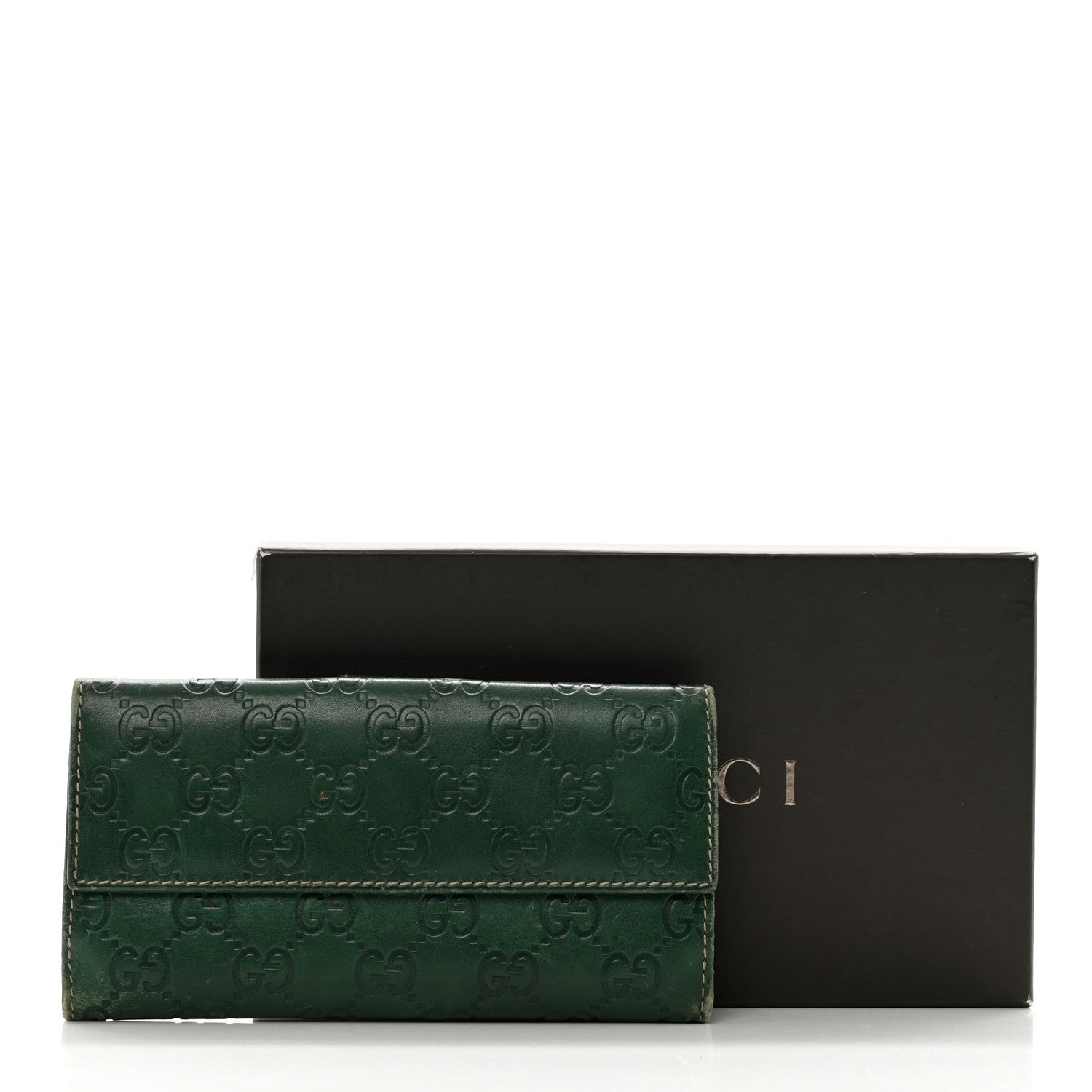 Gucci Guccissima Continental Flap Wallet Green 13 of 13