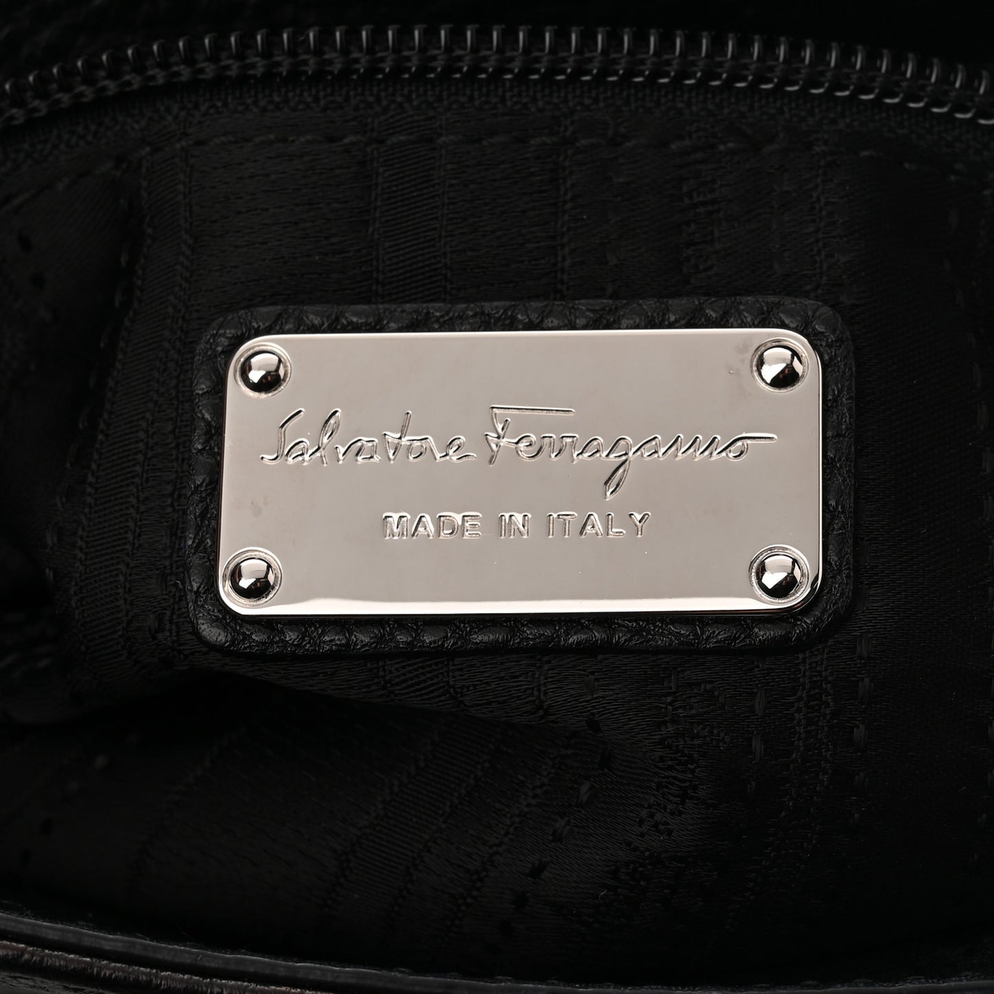 Calfskin Medium Sofia Satchel Black